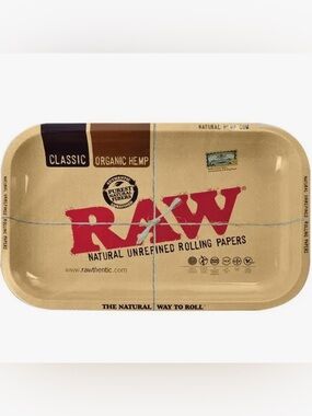 RAW Classic Rolling Tray - Mini: 7.25′′ x 5′′ x 0.6′′